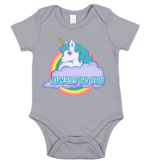 Always Be You Unicorn Dwayne Short Sleeve Baby One-Piece