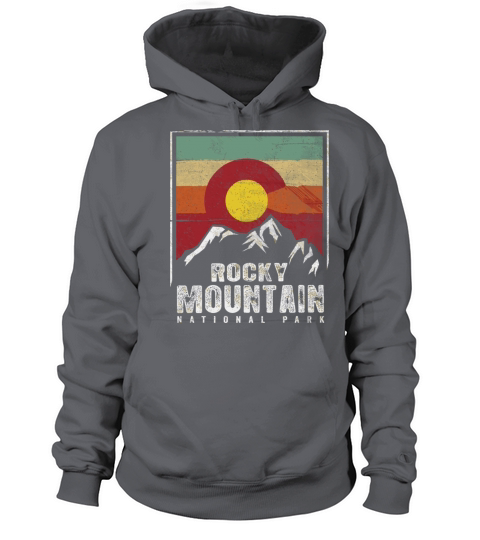 Vintage Rocky Mountain National Park Shirt Colorad Women's Hoodie