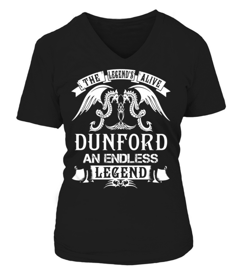 DUNFORD Shirts - The Legend is Alive DUNFORD An Endless Legend Name Shirts V-neck T-Shirt Woman