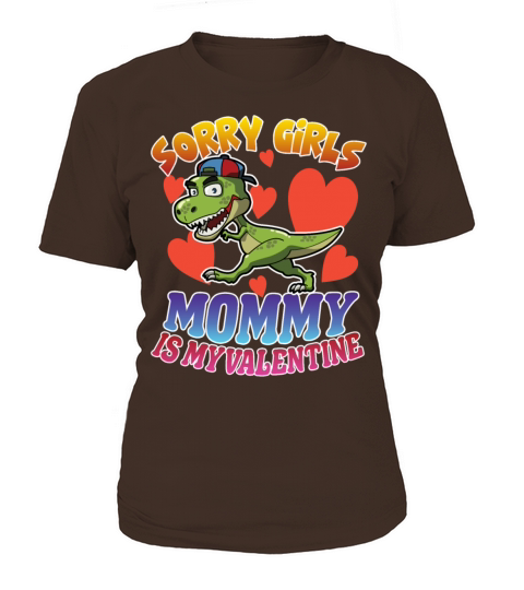 Valentines Day Gift For Boys Dino Dinosaur Hearts Women's T-Shirt