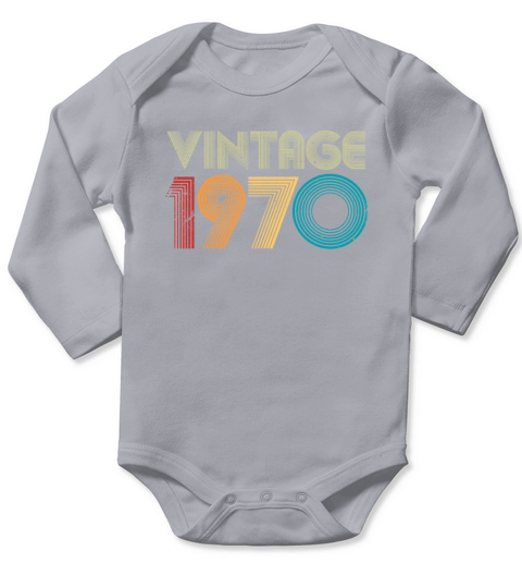 Vintage 1970 Long Sleeve Baby One-Piece