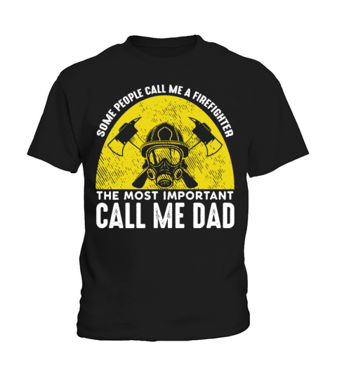 Firefighter Retro 1980spresent Vintage DAD Fireman Kids T-Shirt