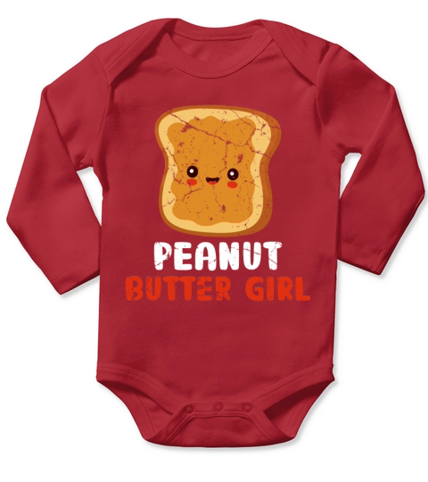 Breakfast Lover Peanut Butter Long Sleeve Baby One-Piece