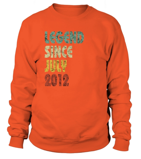 Retro Legend Since July 2012 Born In Funny Quote Men's Sweatshirt