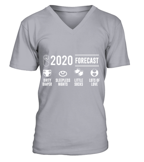 2020 forecast new parents babyparty baby kid Men's V-Neck T-shirt