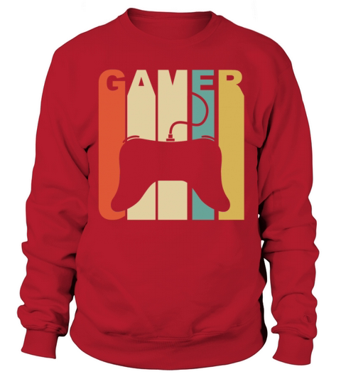 Vintage Gamer Controller Silhouette Retro Gaming Sweatshirt Unisex