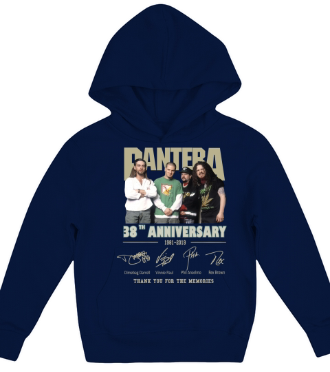 Pantera 38th anniversary 1981-2019 thank you for the memories shirt Kids Hoodie