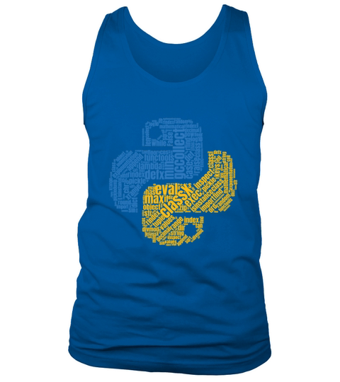 Python Logo WordCloud Shirt for Programmers Tank Top Unisex