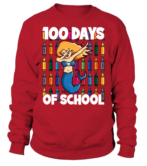 100 Days of School Dabbing Underwater Mermaid Men's Sweatshirt