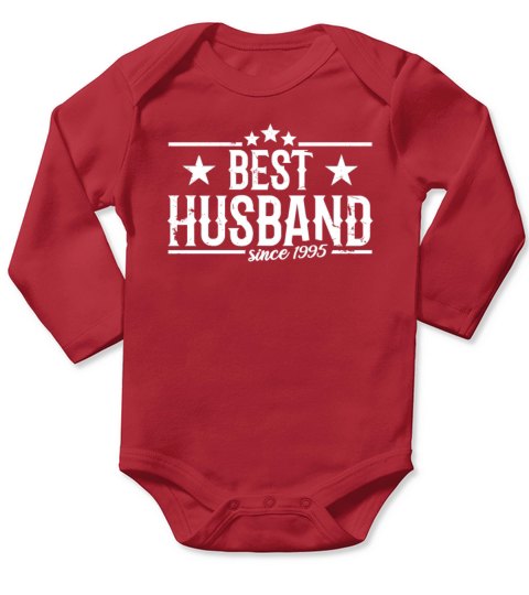 Best Husband Since 1995 Silver Wedding Long Sleeve Baby One-Piece