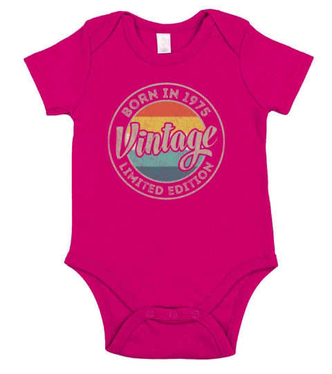 Vintage 46th Birthday Bday Retro 46 Years Old Short Sleeve Baby One-Piece