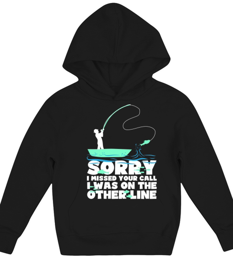 Funny Fishing Lover Fish Fisherman Gift Kids Hoodie
