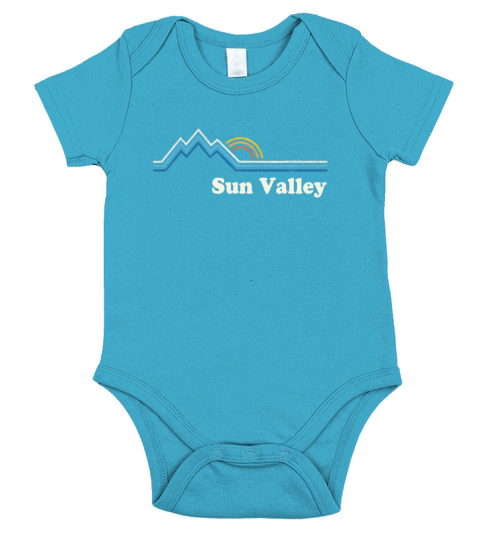 Retro Sun Valley Idaho T Shirt Vintage Sunrise Mountains Tee Short Sleeve Baby One-Piece