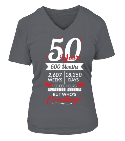 50 Years 600 Months Gift V-neck T-Shirt Woman