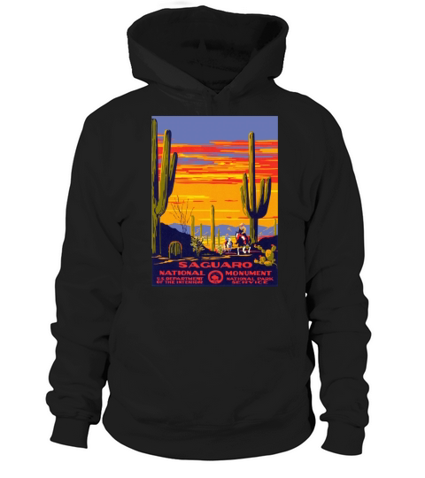 Saguaro National Park Vintage Travel Poster Womens Relaxed Fit CHRISTMAS UGLY Hoodie Unisex