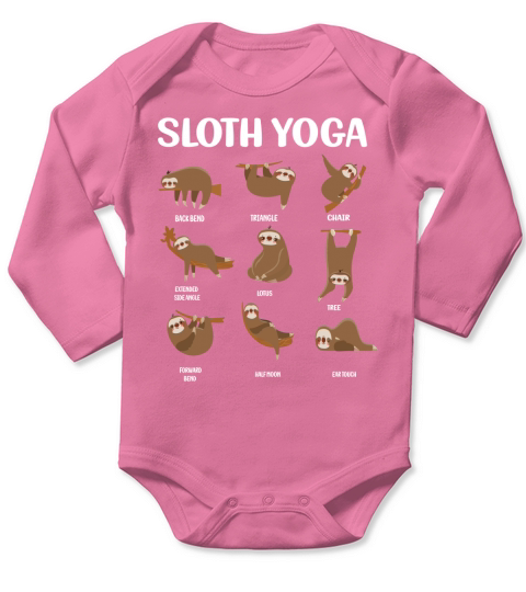 Sloth Yoga Long Sleeve Baby One-Piece