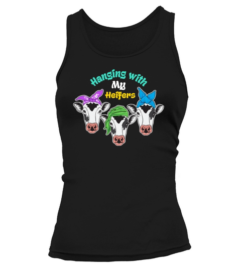 Hanging With My Heifers Cattle Farmer Graphic Women's Tank Top