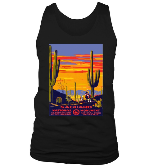 Saguaro National Park Vintage Travel Poster Womens Relaxed Fit TShirt CHRISTMAS UGLY SWEATER Tank Top Unisex