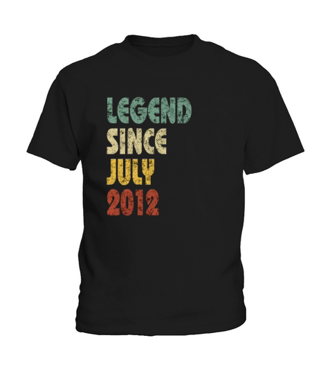Retro Legend Since July 2012 Born In Funny Quote Kids T-Shirt