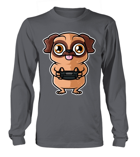 Video Games Nerd Pug Dog Gaming Gamer product Women's Long Sleeve