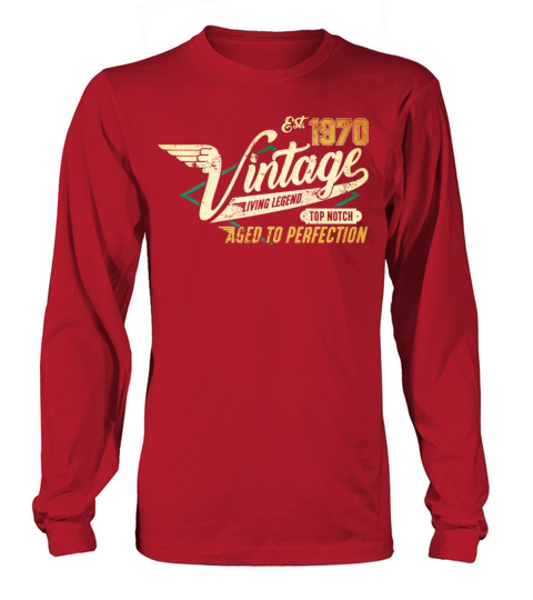 Vintage 1970 birthday gifts for men women bday Long sleeved Unisex