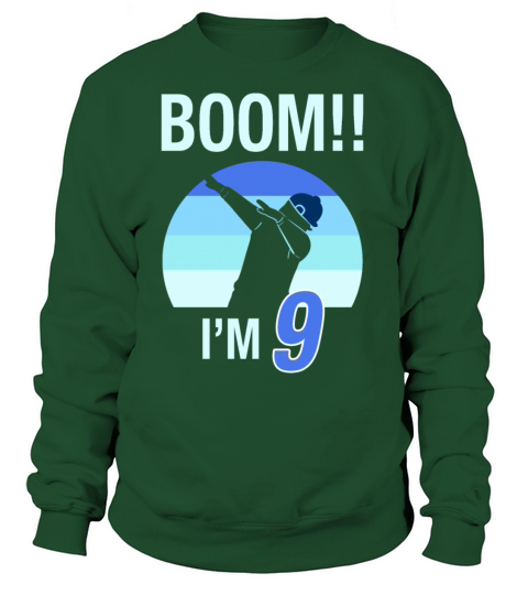 9 Years Birthday Boy Dabbing Retro Vintage Women's Sweatshirt