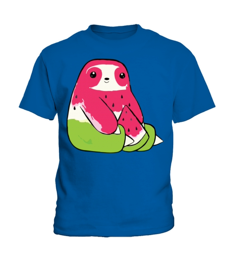 Watermelon Watercolor Sloth Kids T-Shirt