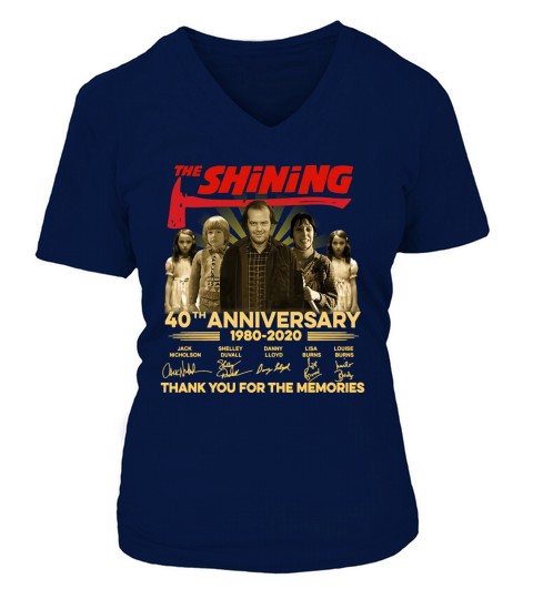 The Shining 40th 1980 2020 anniversary thank you for the memories signatures V-neck T-Shirt Woman