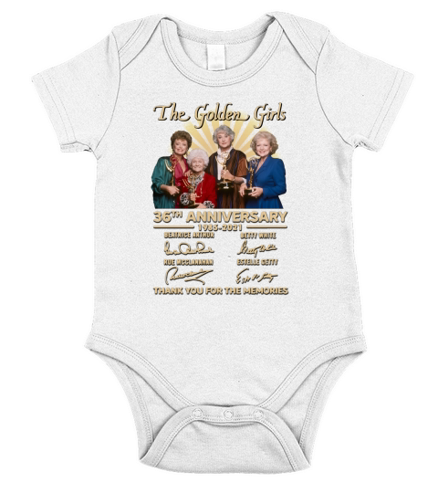 The Golden Girls 36th anniversary t1985 2021 thank you for the memories signatures Short Sleeve Baby One-Piece