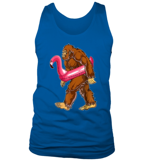 Pool Party Bigfoot Flamingo Sasquatch Pink Float shirt Tank Top Unisex
