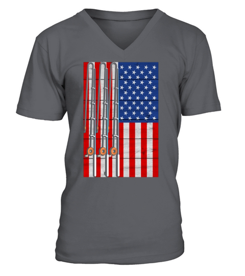 American flag V-Neck T-shirt