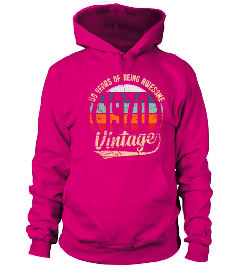 50 Years Of Being Awesome 1970 Vintage Retro Women's Hoodie