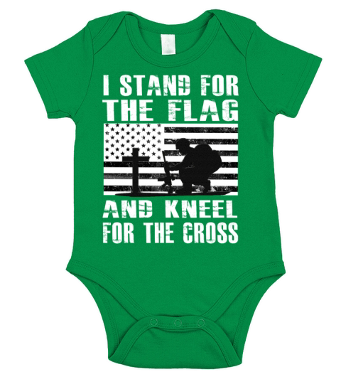 I Stand For The Flag And Kneel For The Cross Shirt Short Sleeve Baby One-Piece