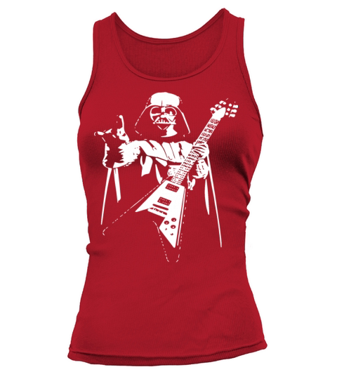 Darth Vader Rocks Guitar Star Wars Music Band Funn Women's Tank Top