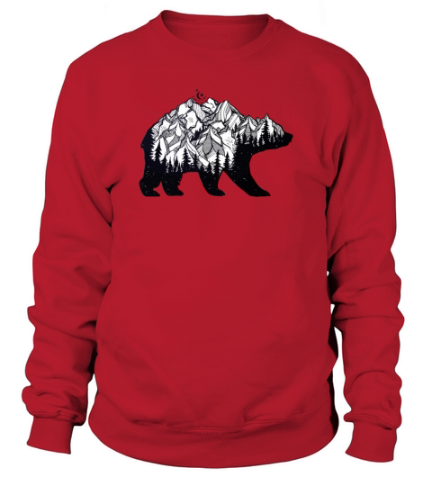 mountain bear double exposure Women's Sweatshirt
