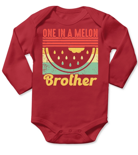 Family summer Watermelon Vintage One In A Melon Long Sleeve Baby One-Piece
