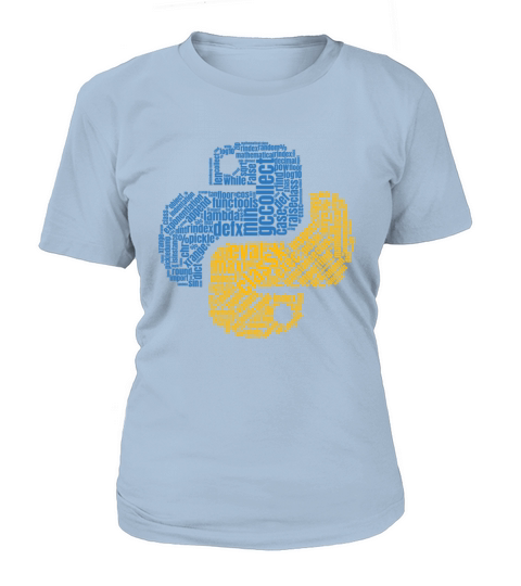 Python Logo WordCloud Shirt for Programmers T-Shirt Woman