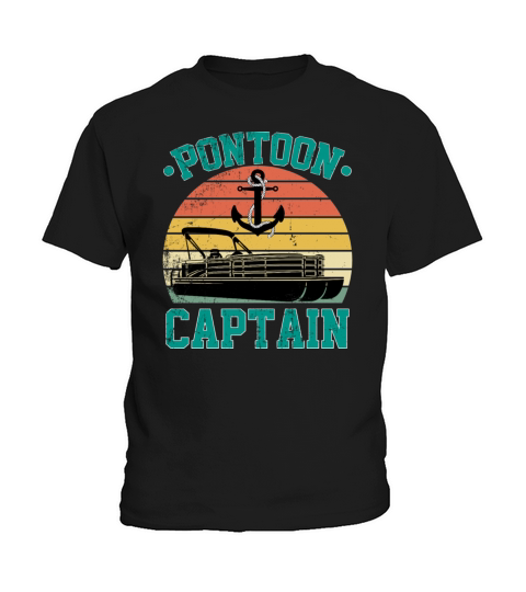 pontoon captain funny boaters or boat driving Kids T-Shirt