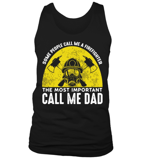 Firefighter Retro 1980spresent Vintage DAD Fireman Tank Top Unisex