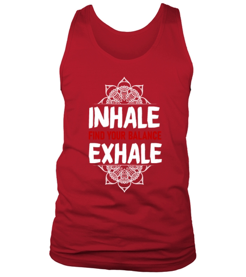 Inhale exhale Dog yoga dont hate mediate namaste Men's Tank Top