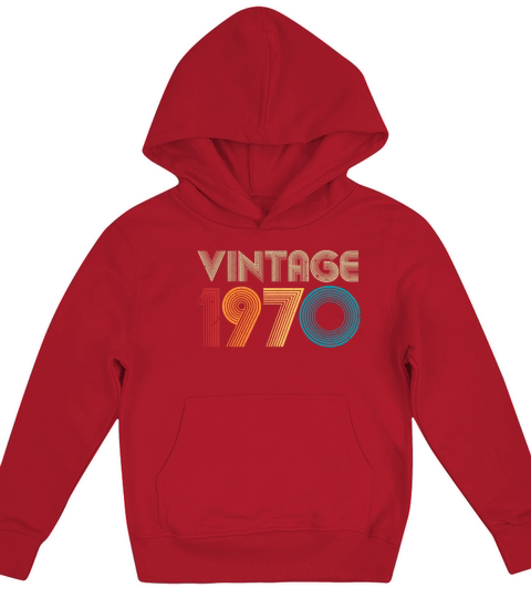 Vintage 1970 Kids Hoodie