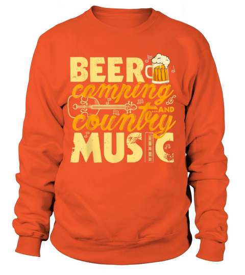 Beer Camping And Country Music Gift Funny Camping Women's Sweatshirt