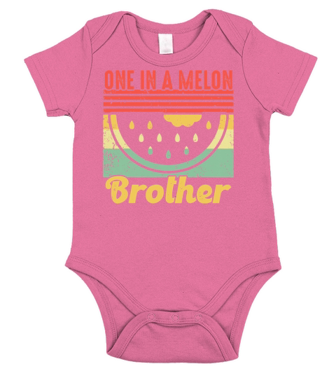 Family summer Watermelon Vintage One In A Melon Short Sleeve Baby One-Piece