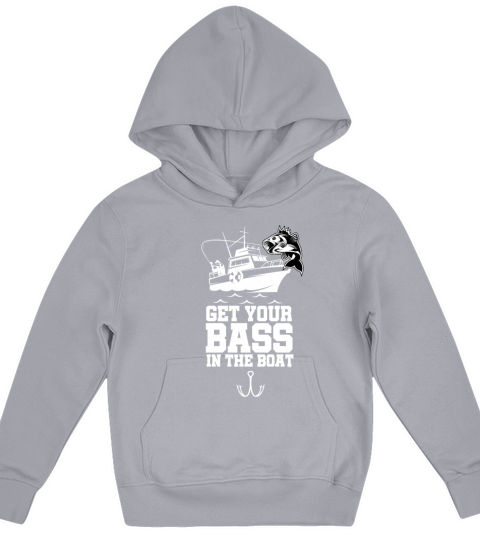 Cool Fishers Get Your Bass Boat Boating Fisherman Kids Hoodie