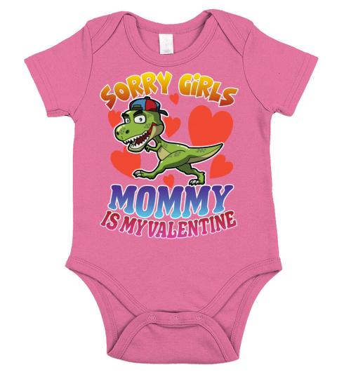 Valentines Day Gift For Boys Dino Dinosaur Hearts Short Sleeve Baby One-Piece