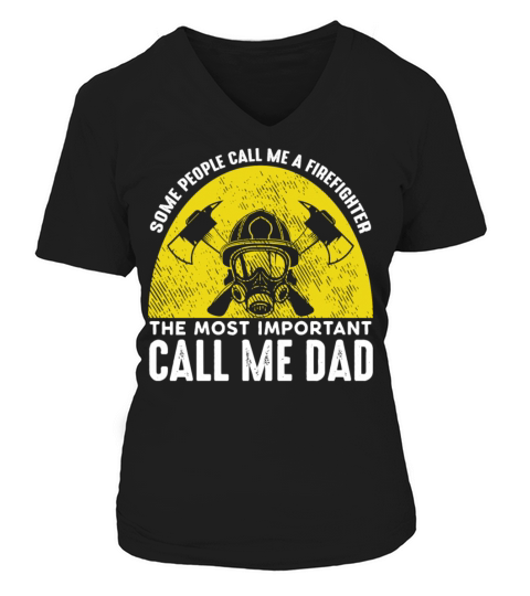 Firefighter Retro 1980spresent Vintage DAD Fireman V-neck T-Shirt Woman