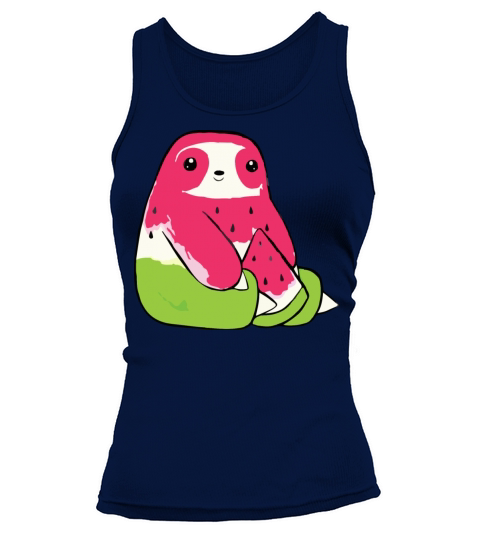 Watermelon Watercolor Sloth Women's Tank Top