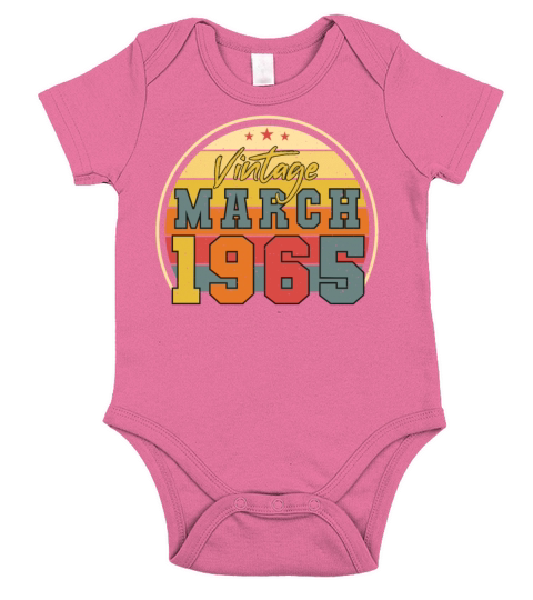 March 1965 Vintage Short Sleeve Baby One-Piece