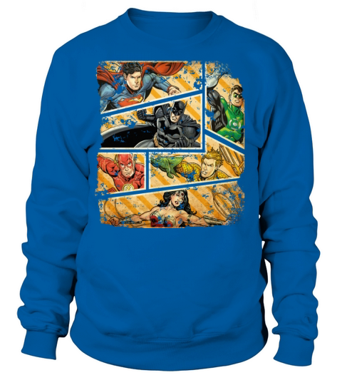 Justice League Comic Book Panels Women's Sweatshirt
