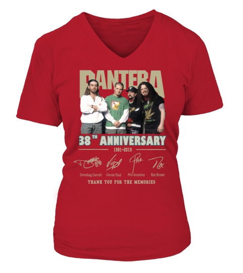 Pantera 38th anniversary 1981-2019 thank you for the memories shirt V-neck T-Shirt Woman